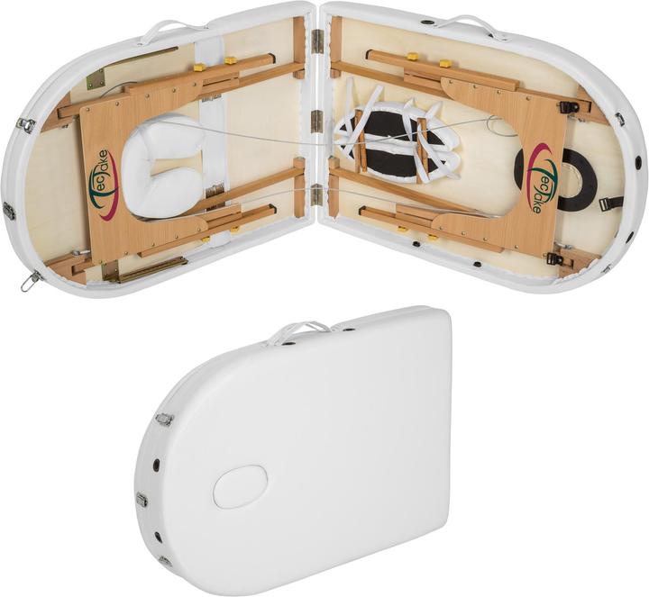 Actual product image tectake Massage table oval with 5 cm padding + rolls