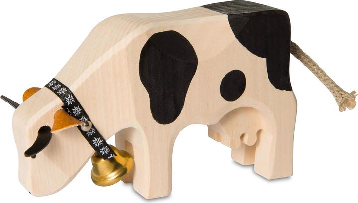 Produktbild Trauffer Kuh fressend aus Holz mit Glocke