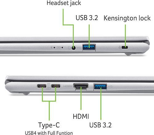 Image du produit Acer Laptop, Intel Core 7 150U, 15,6' (15.60", 1024 Go, 32 Go, IT)