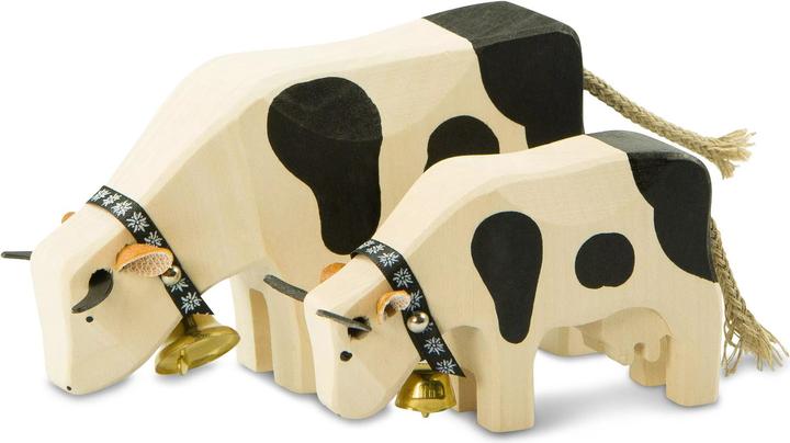 Produktbild Trauffer Kuh fressend aus Holz mit Glocke