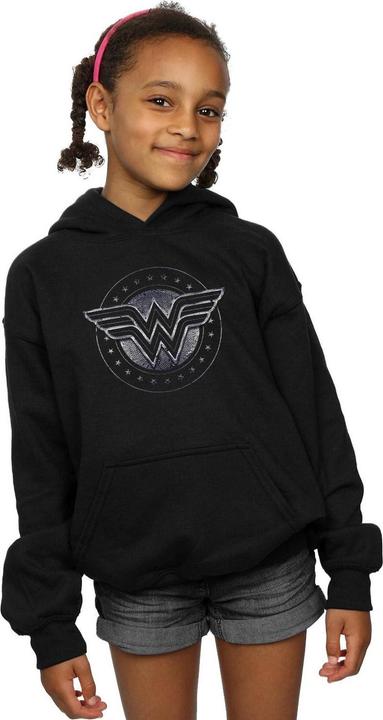 Immagine prodotto Wonder Woman Star Shield Felpa con Cappuccio Ragazze (140, 146)