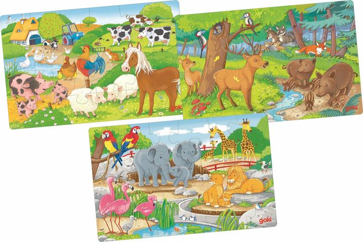 Goki Dieren puzzelset (72 onderdelen)