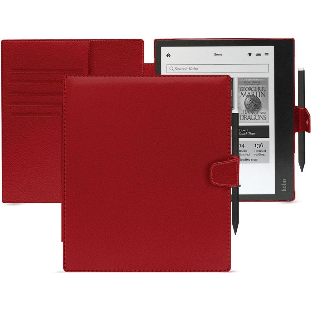 Noreve Lederschutzhülle Kobo Elipsa 2E, eReader Zubehör, Rot