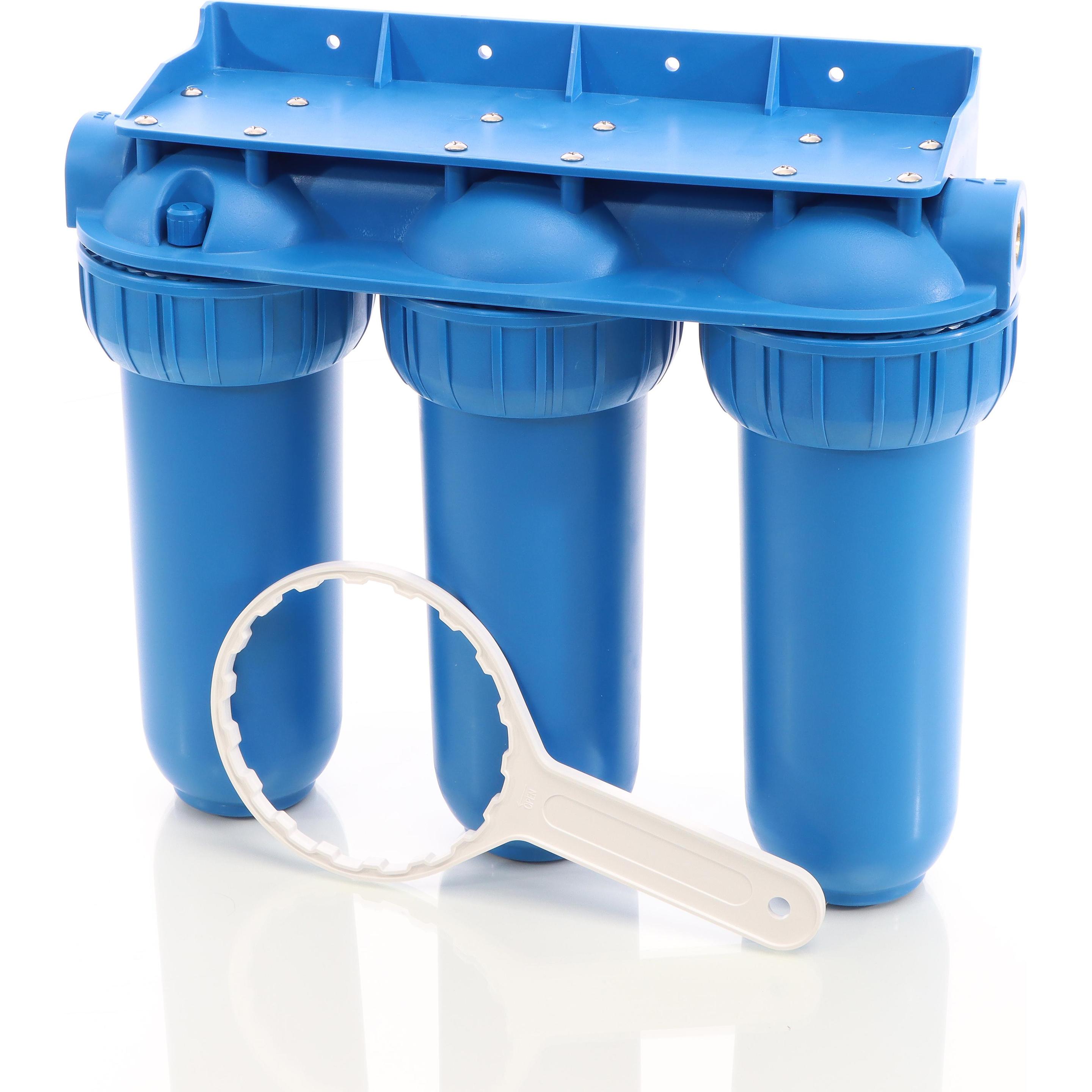 Thumbnail - Naturewater NW-BR10B5 3 Stufen Filter 5µ 23,89mm 1" Sedimentfilter Aktivkohle, Wasserfilter, Blau