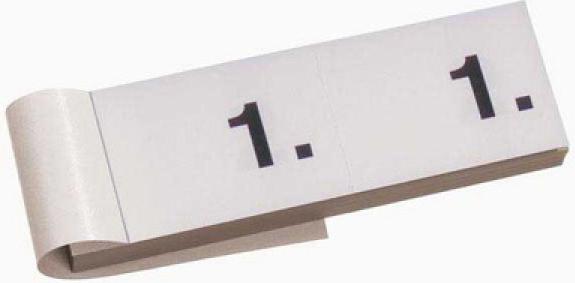 Produktbild Simplex Garderobeblocks 401-500 weiss (100x)