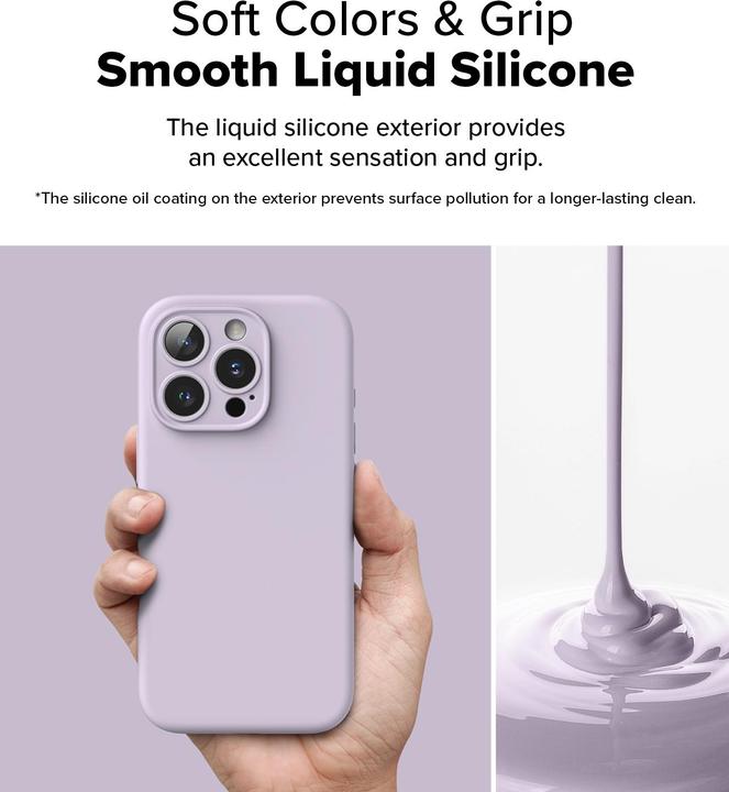 Image du produit Ringke Coque pour iPhone 16 Pro Max SILICONE MAGNETIQUE LIGHT PURPLE (Apple iPhone 16 Pro Max)