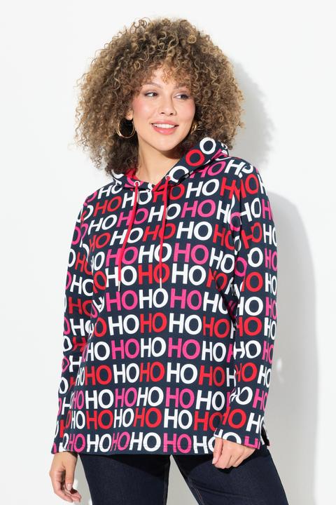 Produktbild Ulla Popken Hoodie, Ho Ho Ho, Classic, Kapuze, Langarm (50, 52)