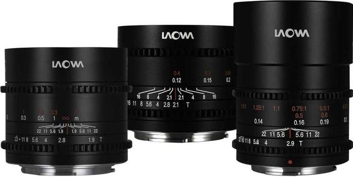 Produktbild Venus Optic Festbrennweite Laowa Cine Prime 3-Lens Kit (Wide+Marco) MFT (Micro Four Thirds, Micro Four Thirds)
