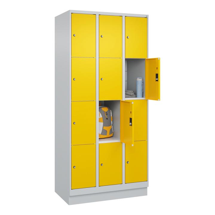 Actual product image C+P Fächerschrank Classic Plus, 4 Fächer übereinander, Abteilbreite 30 cm, mit Sockel (90 cm, 195 cm)