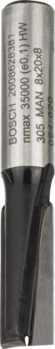 Produktbild Bosch Professional Zubehör Nutfräser, 8 mm, D1 8 mm, L 19,6 mm, G 51 mm. Für Handfräsen