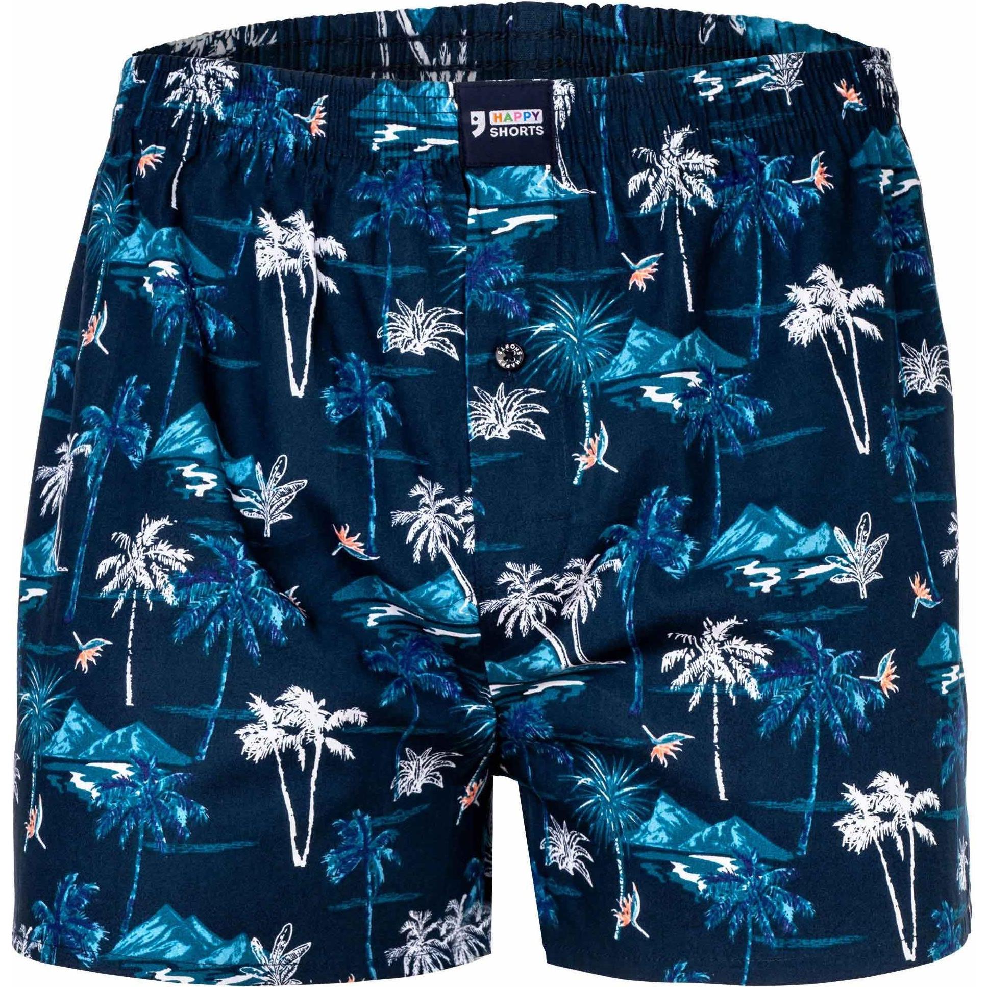 Happy shorts, Herren, Unterhosen, Web-Boxershorts Casual Bequem sitzend, Blau, (M)