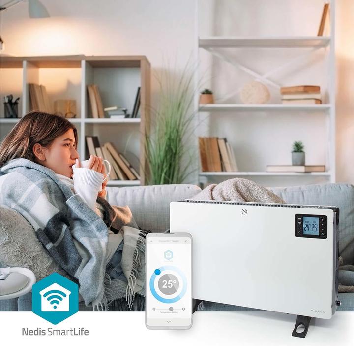 Productafbeelding Nedis SmartLife Convectorpan - Wi-Fi - 2000 W - 3 warmhoudstandaarden - LCD - 5 - 37 C - Regelbare (2000 W)