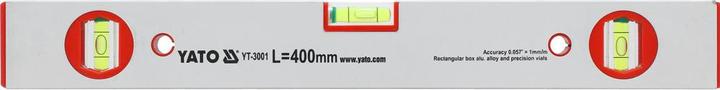 Actual product image Yato POZIOMNICA 400MM 3-LIBELKI (2-PIONOWE) (40 cm)