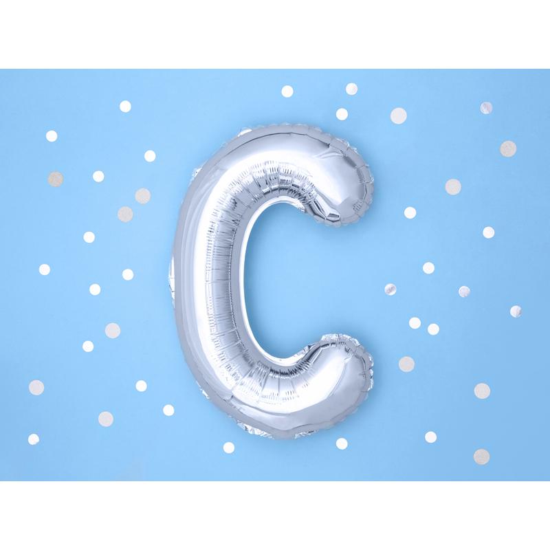 Thumbnail - Partydeco Ballon Buchstabe "C" in Silber