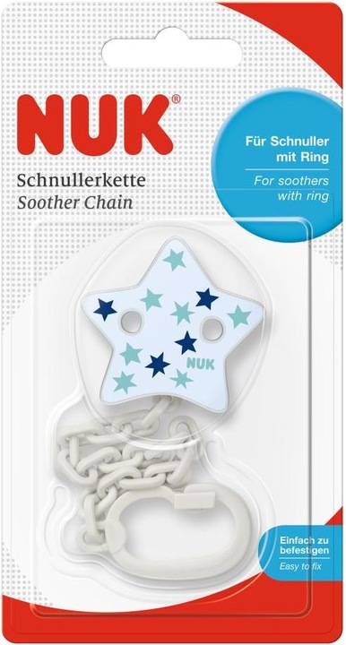 Produktbild NUK Schnullerketten Schnullerkette für Schnuller mit Greifring - Stern (1 x)