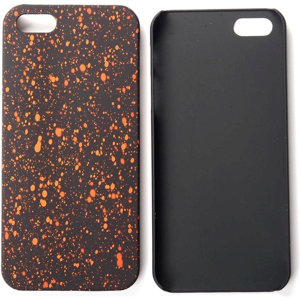 König Design Handy Hülle Schutz Case Bumper Schale für Apple iPhone 5 5s SE 3D Sterne Orange (Apple iPhone 5), Smartphon...