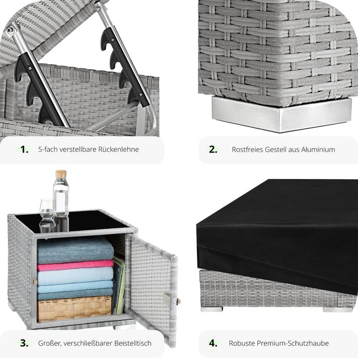 Actual product image tectake Sunbeds (184 cm)