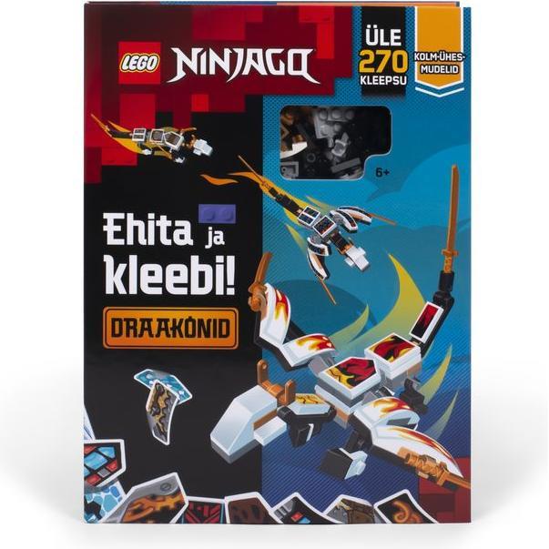 LEGO NINJAGO Activity Book "Build and Stick: Dragons" (In Estonian lang.)