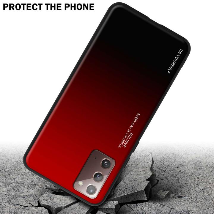 Actual product image Cadorabo Bumper Case for Samsung Galaxy NOTE 20 TPU 2 Farben Glas (Samsung Galaxy Note 20)