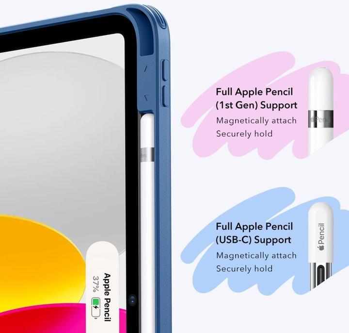 Produktbild ESR - Flip Hybrid (with Pencil Holder) - iPad 10 (2022) 10.9 / 11 (2025) - Blue (Ipad 10)