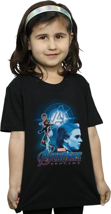 Actual product image Girls Avengers Endgame Black Widow Team Suit Cotton T-Shirt (116)