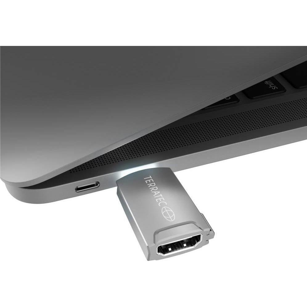 Thumbnail - Terratec Connect C12 (HDMI, 10 cm), Data + Video Adapter, Grau
