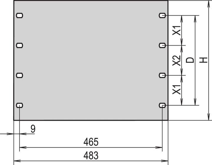 Produktbild Schroff 30118-948 19"-Blindblende 1 HE, RAL 7021