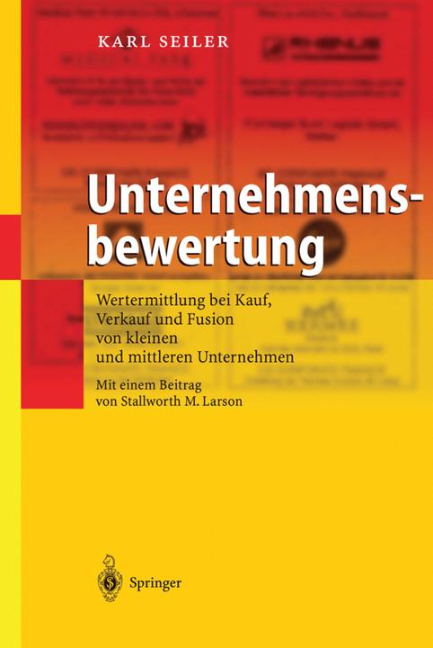 Produktbild Unternehmensbewertung (Deutsch, Karl Seiler, 2012)