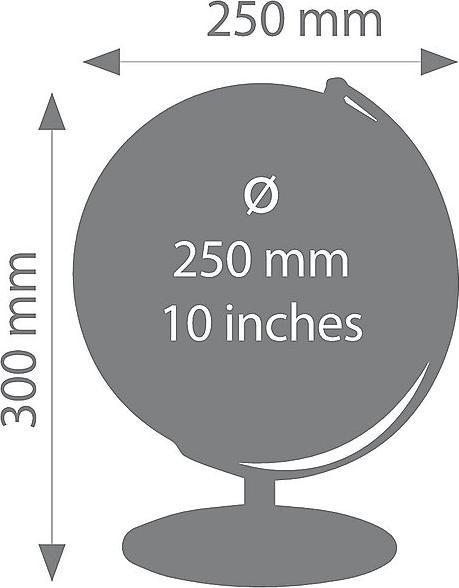 Actual product image emform Planet table globe black/gold (25 cm)
