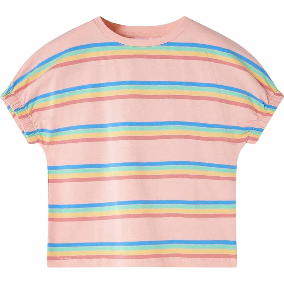 VidaXL, Unisex, Shirt, Kinder-T-Shirt Pfirsichrosa 128,Material: 95 % Baumwolle. 5, Mehrfarbig, (128)