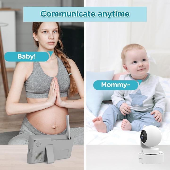 Immagine prodotto Blemil Video-Babyphone mit 29h Akku und Nachtsicht (Video e audio)