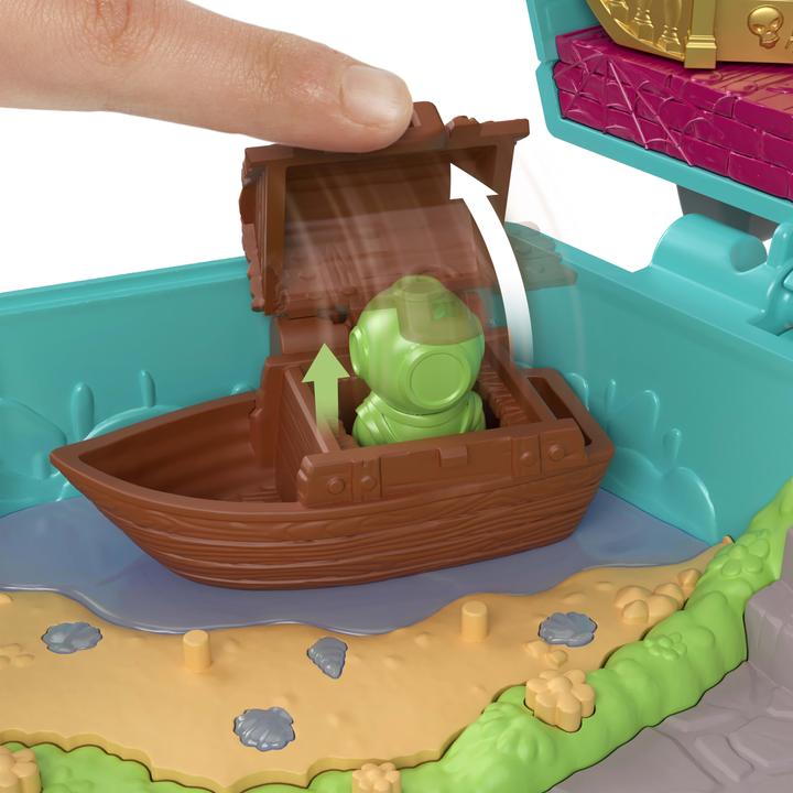 Actual product image Mattel Polly Pocket Micro Dolls and Playset, Scooby Doo Partnership Compact with Scooby and Velma, Toy Car