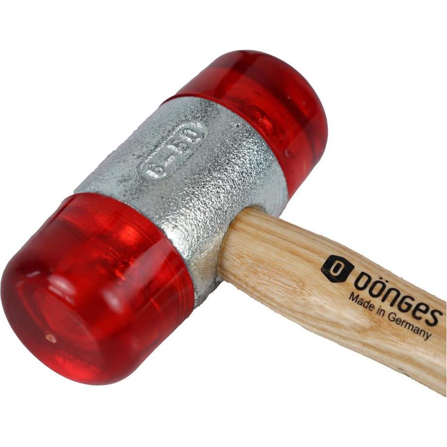 Thumbnail - Dönges, Hammer, Kunststoffhammer mit lackiertem Eschenstiel, 50 mm, rot (941 g)