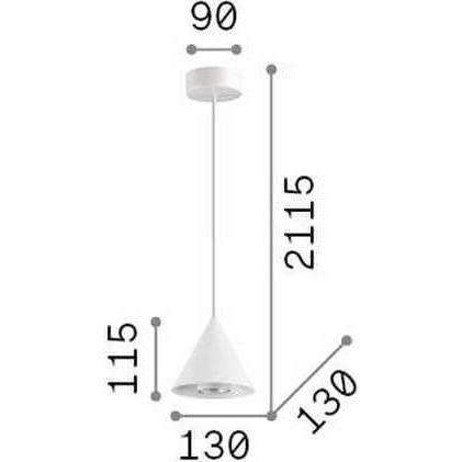 Thumbnail - Ideal lux, Pendelleuchte, A-LINE GU10 Pendelleuchte ⌀130mm dimmbar Schwarz warmweiss 232713 (GU10, 640 lm)