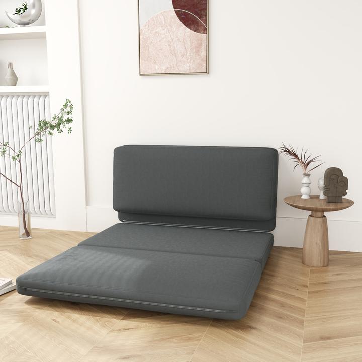 Produktbild Homcom Bodensofa Polyester, Schaumstoff Dunkelgrau