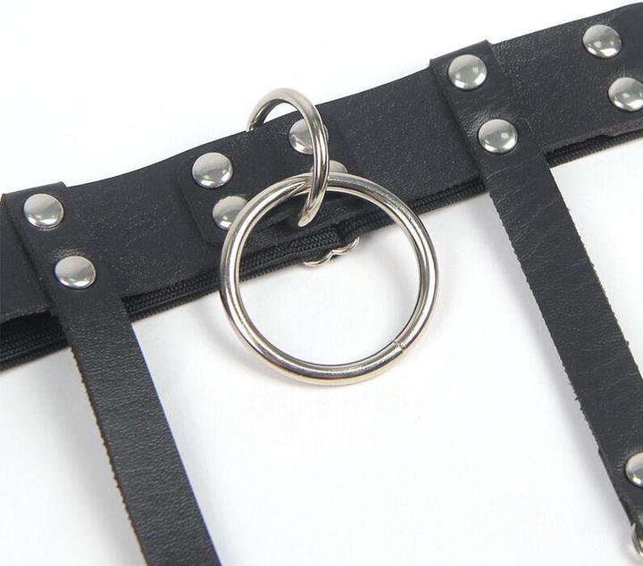 Actual product image Subblime 953744 Adjustable Punk Tights Leather Black One Size