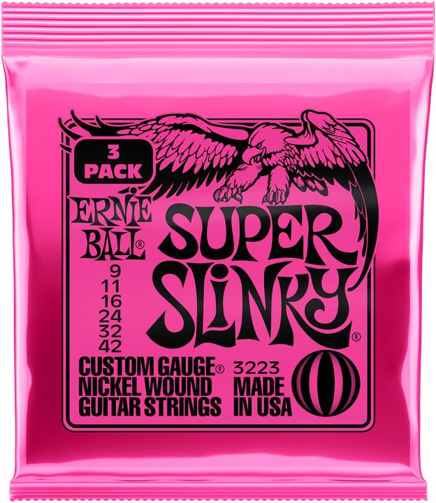 Ernie Ball Slinky Nickel 3 Super (6 x, E-Gitarre, 0.04")
