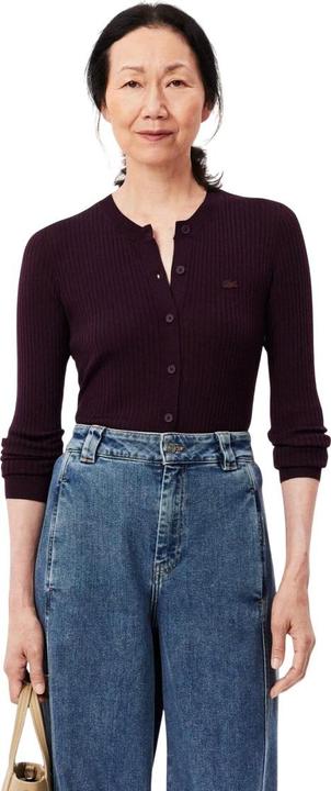 Actual product image Lacoste Womens/Ladies Merino Wool 3D Cardigan (36)