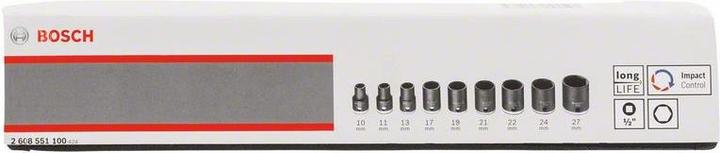 Actual product image Bosch Professional Zubehör Socket wrench inserts set (19 mm, 17 mm, 10 mm, 11 mm, 13 mm, 27 mm, 21 mm, 24 mm, 22 mm)