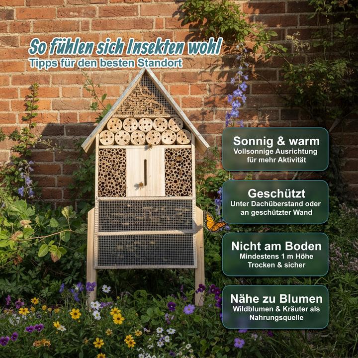 Immagine prodotto Relaxdays Casa per insetti (Api, Coccinelle, Farfalle, Merletti)