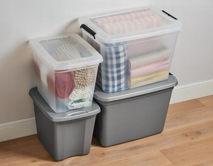 Actual product image Orplast Container with clips 55l RobuStore 1972 Transparent (39 cm, 55 l)