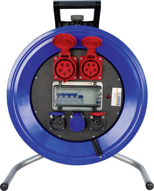 Immagine prodotto Steffen Avvolgicavo PROFESSIONAL 1xCEE32/5, 1xCEE16/5, 1xT25, 2xT23 (IP55) 30m (30 m, 4 mm².)