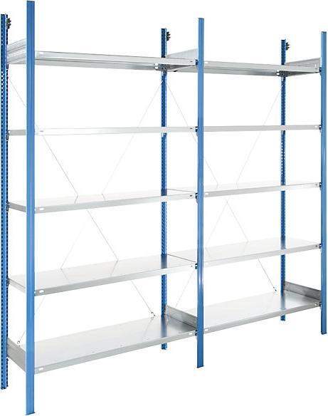 Actual product image eurokraft pro Shelf plug-in rack, blue / galvanized
