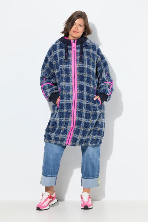 Image du produit Laurasøn Veste en peluche oversize, avec capuche et fermeture zippée à double sens (58)