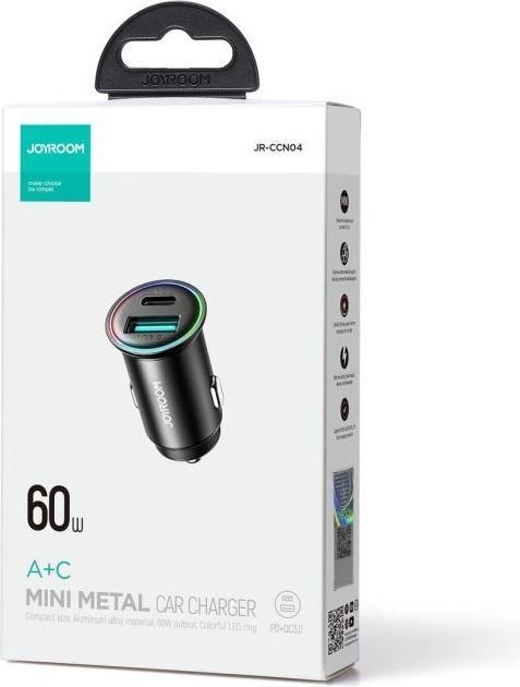 Immagine prodotto Joyroom W PD+QC. Caricatore da auto in metallo JR-CCN