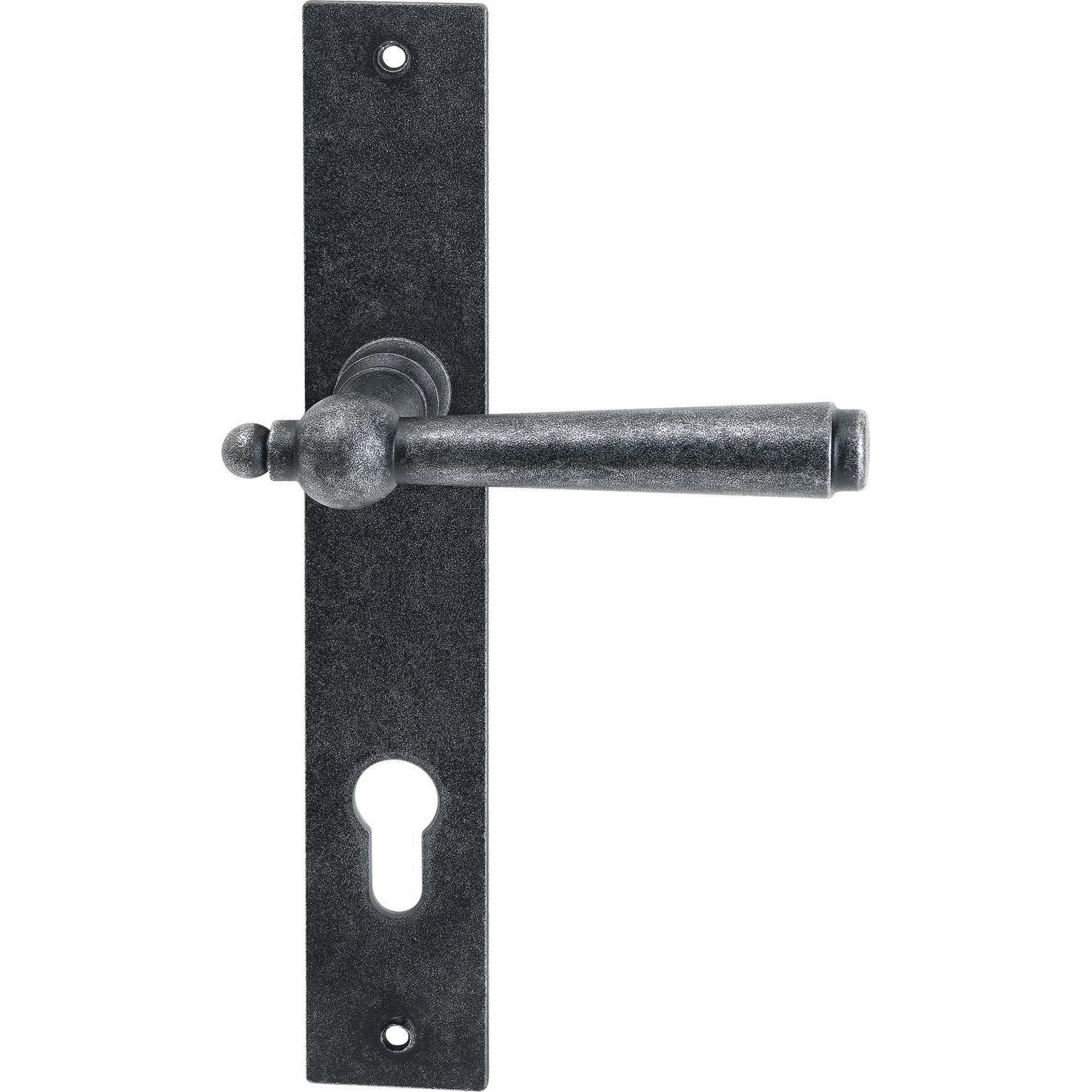 Thumbnail - Halcö, Türgriff + Fenstergriff, Türbeschlag Fulp auf Schild PZ 88 schwarz passiviert (Türgriff)