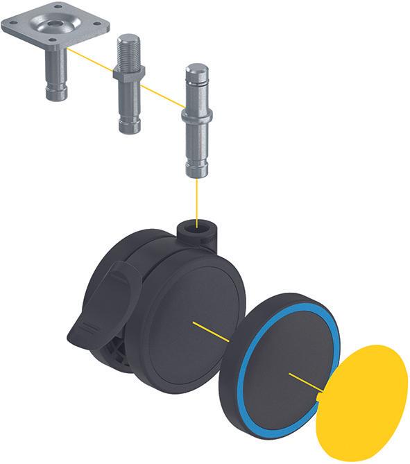 Tente Rotelle girevoli Anika con freno