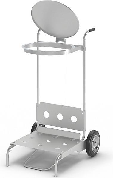 Produktbild kaiserkraft Pedal-Abfallsackhalter aus Stahl, mobil (120 l)