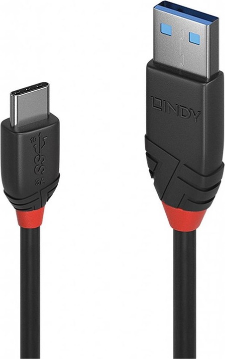 Actual product image Lindy black line (0.15 m, USB 3.1)