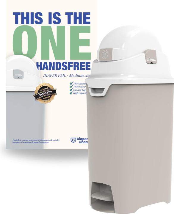 Diaper Champ Windeleimer DiaperChamp One Medium Handsfree - ohne Nachfüllkassetten - für ca. 45-50 Windeln